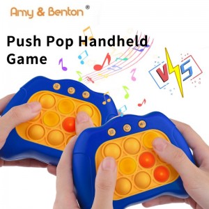 Bubble Pop Relief Stress Push the Handheld Game Console Fidget Toy Light-Up Electric Sensory Toy ສໍາລັບເດັກນ້ອຍ ແລະຜູ້ໃຫຍ່
