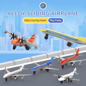 Ane Colorful Ndege Toys Alloy Sliding Plane Yevana Aviation Ndege Yakagadzirirwa vana 3+