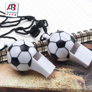 6 Pcs Soccer Party Favors Whistle Soccer Pattern Coach Referee Whistle for Kids Football Party ເກມກິລາ