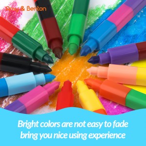 Crayón apilable 12 en 1, papelería creativa para niños, pintura al óleo para colorear, crayón apilable, recuerdos de fiesta, juguetes