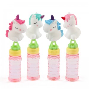 12 ຊອງ Squeeze Unicorn Bubble Wand Toy, Bubble Party Favors for Summer Toy