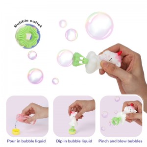 Iphakethe elingu-12 le-Squize Unicorn Bubble Wand Toy, i-Bubbles Party Favors yethoyizi lasehlobo