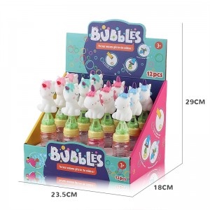 12 stuks Knijp Eenhoorn Bubble Wand Toy, Bubbels Feestartikelen voor Zomerspeelgoed