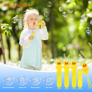 Bubble Party Favors Surtido de xoguetes Varitas de burbulla de pato amarelo para nenos temáticas de aniversario, Halloween, bolsas de golosinas, premios de entroido