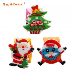 Pulseras de silicona 6 piezas Elk Santa muñeco de nieve árbol de Navidad pulsera para regalo de Navidad juguetes para niños