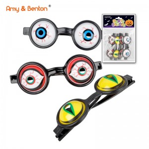 Hot Sale Party Favors Novelty Plastic Halloween Eyeball Sunglasses Dekorasyon para sa mga bata