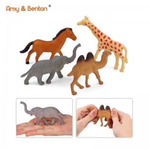 4 Piece Gift Set Animals Figures Toys, Realistic Jumbo Wild Zoo Animals Figurines Large Plastic Jungle Animals Playset
