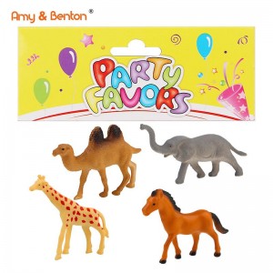 4-teiliges Geschenkset mit Tierfiguren und Spielzeug, realistische Jumbo-Figuren mit wilden Zootieren, großes Spielset mit Dschungeltieren aus Kunststoff