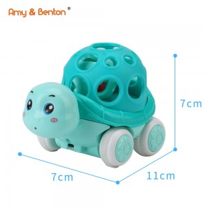 Amy&Benton Cute faarweg Pull Back Turtle Toys Baby Cars Preschool Learning Cadeau fir Jongen a Meedercher