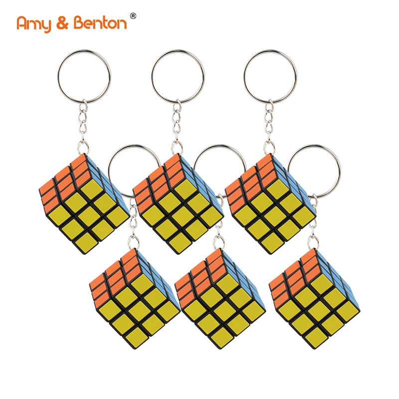 Mini 3 × 3 Magic Cube Puzzle Keyring Fidget Toys Party Bag Gift Fillers