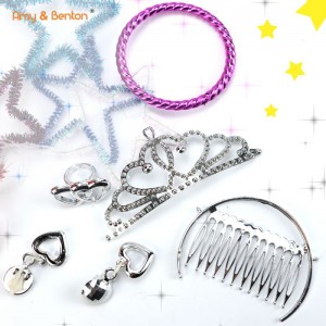 Princess Pretend Toy Girl Jewelry Dress Up Set Play Included Crowns Rings Earrings Hairpins Bracelets