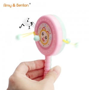 Amy&Benton 2 kom crtani bubanj udaraljke instrument široki balans bubanj Twist zvečka ručni bubanj trese zvečka pelet bubanj muzička igračka predškolska obrazovna nasumična