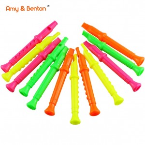 48 Pcs 6 Hole Tocorder Plastic, Recorder Instrument for Kids Toy Recorder Muzikal Recorder Flute Amûrên Muzîkê Toy for Music Party Favors Supplies Beginners Gifts Performance School, Mixed Color