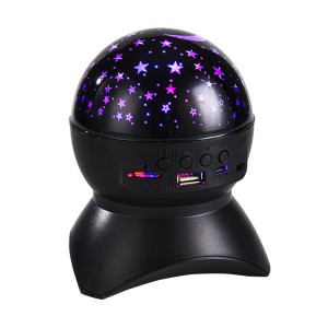 360 Degree Romantic USB Music Speaker Starry Sky Night Light Projector