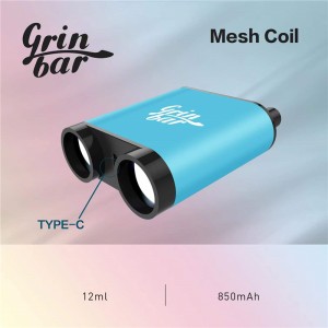 តេឡេស្កុប Grinbar លក់ក្តៅឆ្នាំ 2022 ដែលអាចបញ្ចូលថ្មបាននៃប៊ិច vape 10000 puffs mesh coil