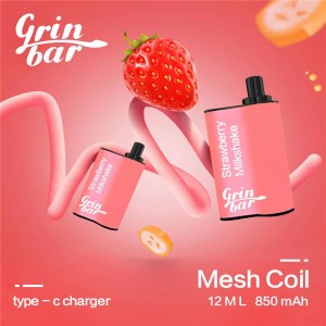 2022 hot sale grin bar OQ box disposable mesh coil vape pen 6000 puffs