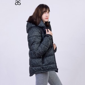 Women’s Fashion Winter print quilted Jacket Parka Warm Cotton padded outwear casual windbreaker Quilted Coats