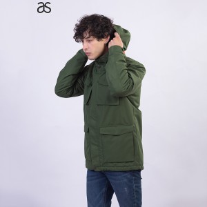 Mens Winter Coat Cotton padded Hooded casual Jacket outwear