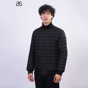 Mens Woven Classic Padded Bomber Winter Outwear Quilted Jacket