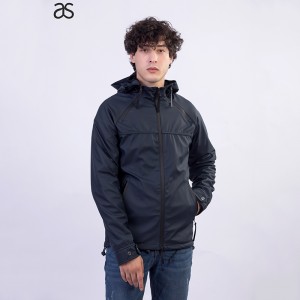 Mens Woven PU Raincoats for Casual outdoor waterproof windproof breathable jackets