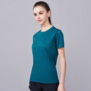 Top Quality Light Weight Cation Fabric Reflective Bar Quick Dry Elastic 95/5 Polyester Spandex Anti-UV T-shirt