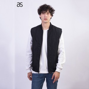 Woven Fashionable Padded Vest Winter Outwear Quilted Gilet For Mens