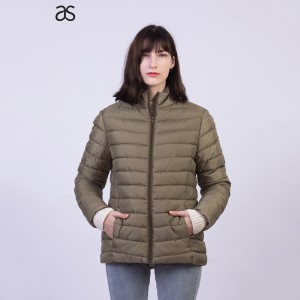 Women’s Woven Ribstop Windproof Padded Winter Outwear Quilted Jacket