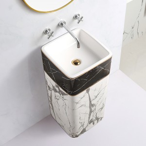 Original Factory Hand Sink - Ceramic column basin Art Ceramic Deep Height Hand Wash Basin Sink – Anyi