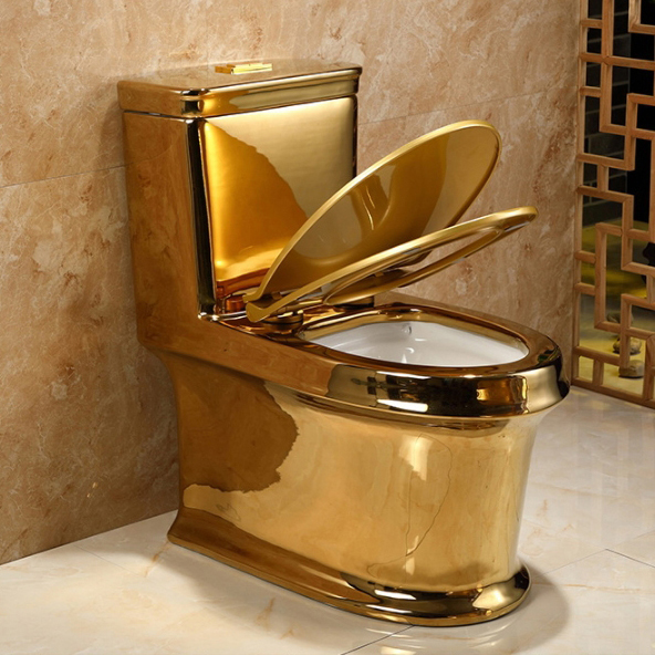 Inodoro De Color Dorado Keramika pozlacená sanitární keramika pokovování Toaleta z masivního zlata