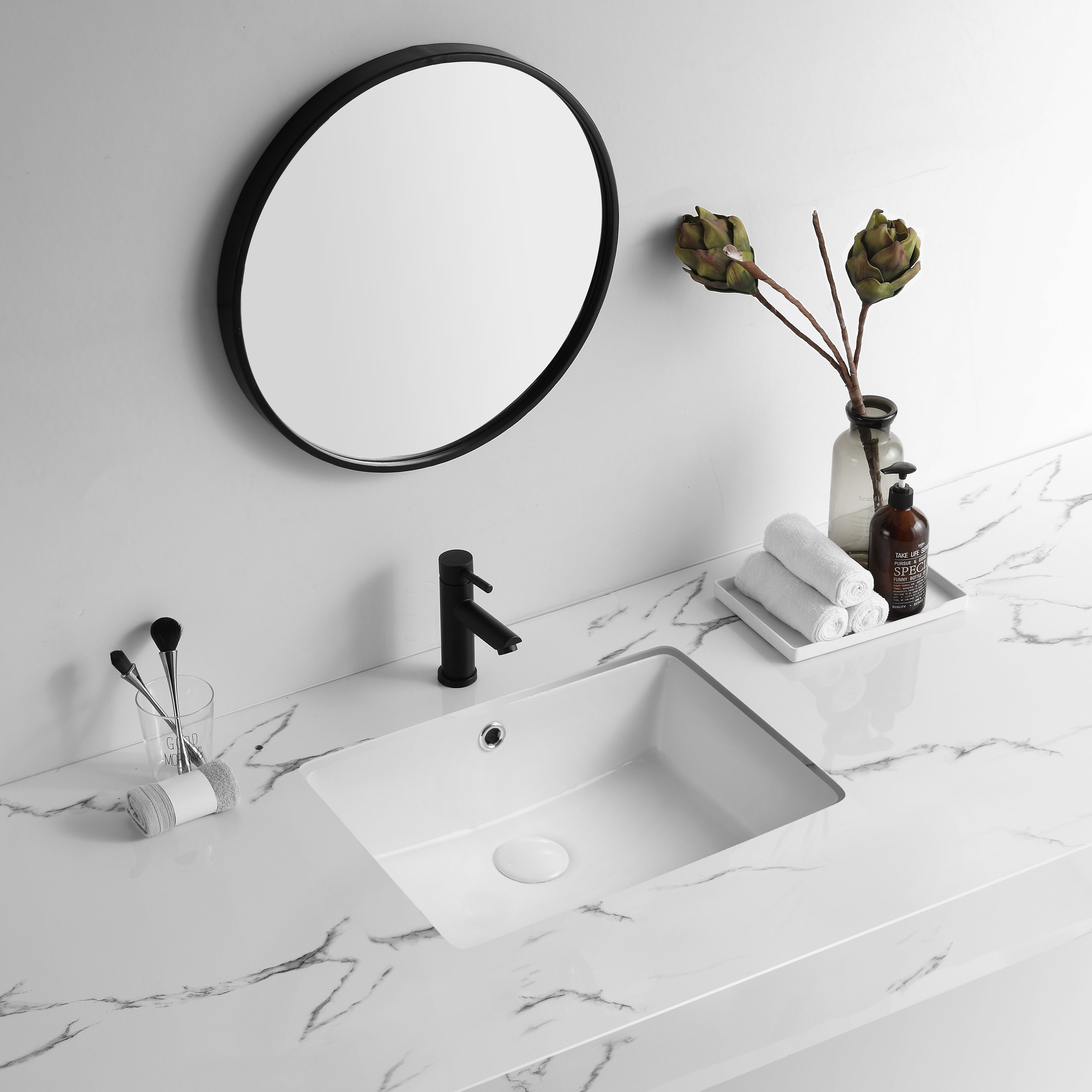Cheap Price Art Wash Basin Sink Bathroom Ceramic Square Vessel Undercounter Basin
