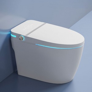 Σύγχρονη λευκή έξυπνη τουαλέτα χωρίς αφής