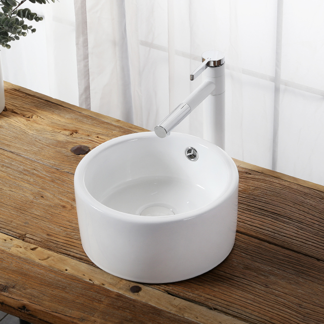 White Porcelain Lavabo Piccolo Bathroom Sink Sanitary Wares Ceramic Tebụl N'elu Wash Basin