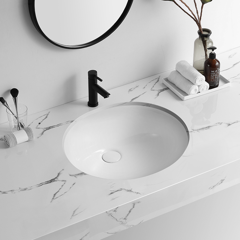 Cheap Price Under Counter Wash Basin Sink Oval Shape Cabinet Bathroom Sinks