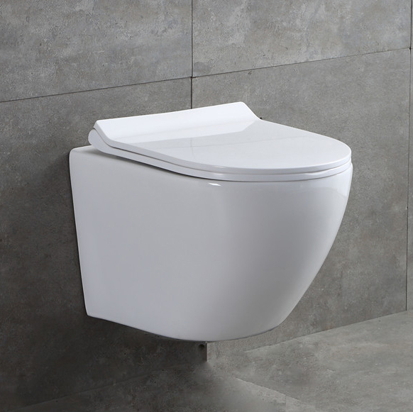 Wholesale wall hang ceramic toilet sanitary ware bathroom toilette au mur rimless wall hung toilet