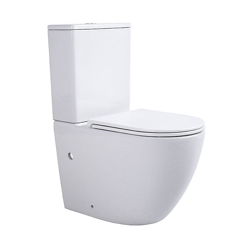 Delená toaleta Moderná krátka jednodielna projekčná záchodová misa s dvojitým splachovaním
