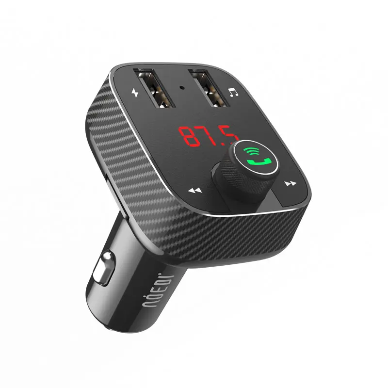 Aoedi AD912 Dual USB Port Bluetooth fm raidītājs automašīnas mp3 atskaņotājs ar Bluetooth adapteri Atbalsta TF karti