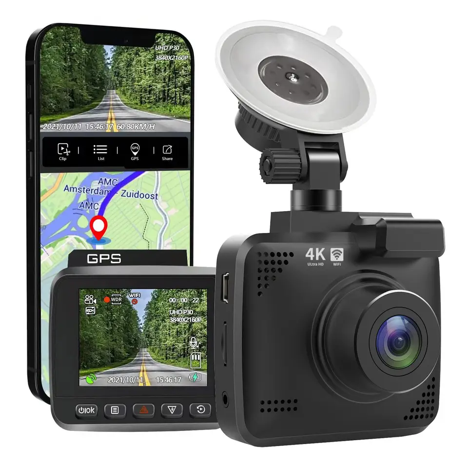 Aoedi AD353 Mini 4K Wifi GPS Kina 2-kanals Dash Cam-producenter
