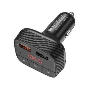 Aoedi AD916 trådløs 2-ports bilopladersæt FM-sender Bluetooth bil MP3-afspiller med QC 3.0 bil-USB-oplader