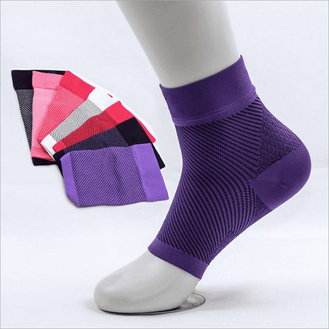 Çorape për kyçin e këmbës, Çorape për kyçin e këmbës me ngjeshje me fasciitis shputës sportive