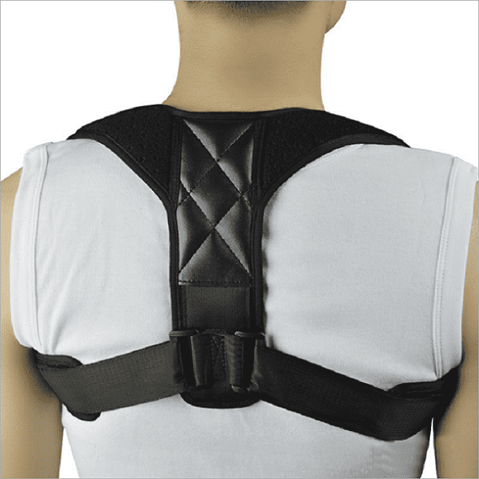 Korektor držania chrbta, vysokokvalitný kožený nastaviteľný korektor držania chrbta