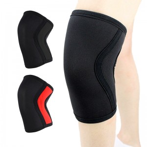 Manchon de soutien du genou, manchon de soutien du genou en néoprène personnalisé Squat Powerlifting Haltérophilie Compression 5 mm 7 mm