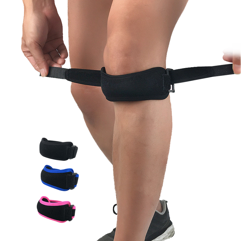 paski na kolana, regulowany trójbój siłowy amortyzacja siłownia sport ulga w bólu opaska na ścięgno rzepki pas podtrzymujący na kolano pasek na kolano