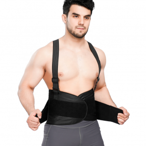 лумбална потпора, Машки прилагодливи ремени за повлекување на рамената Заштитник за половината за кревање тешки лумбална потпора Стегач за долниот дел на грбот за работници