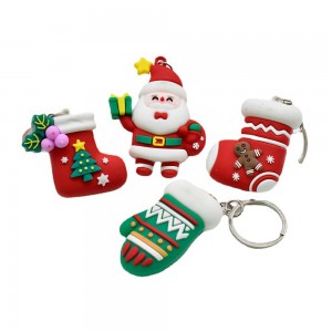 Oanpaste folsleine 3D Christmas Gifts Keychain