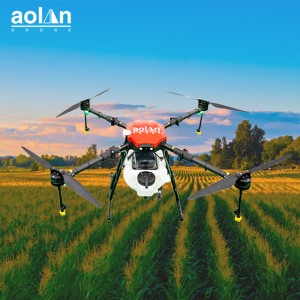 Gyroplane Uav Drone Crop Spraying Machine پهپادهای سم پاش کشاورزی آفت کش با سیستم پاشش خودکار