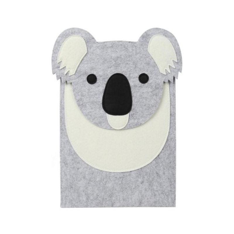 Koala formako handizkako ordenagailu eramangarriaren feltrozko mahuka-zorroa poltsa ordenagailurako poltsa Macbook Pro Air 11″rako