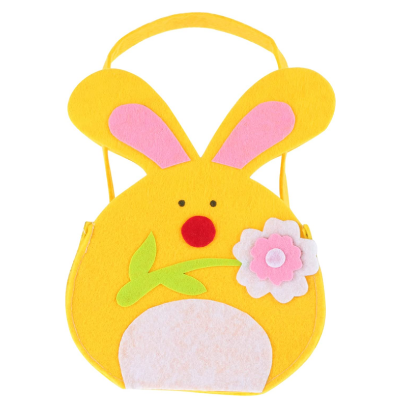 Jakunkuna Bunny na Easter Waɗanda ba saƙar Fabric Rabbit Kunnen Candy Kwandon Kyauta