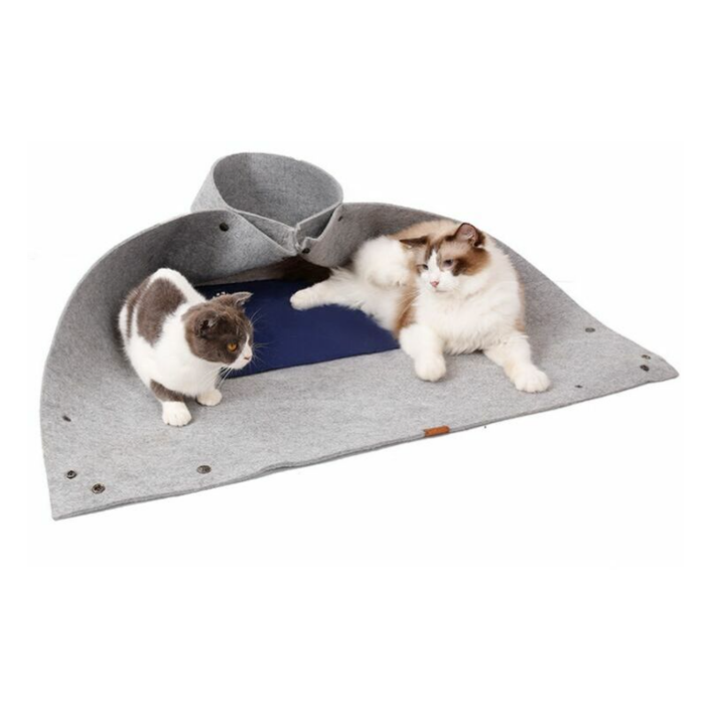 Lodër multifunksionale për lojëra interaktive për kafshët shtëpiake për mace DIY Tuneli i kombinuar i shtratit të maces