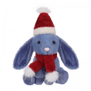 Рождественский темно-синий кролик с абрикосовым ягненком, мягкие плюшевые игрушки