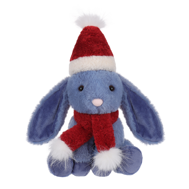 Apricot Lamb Christmas navy blue bunny Stuffed Animal Soft Plush Toys